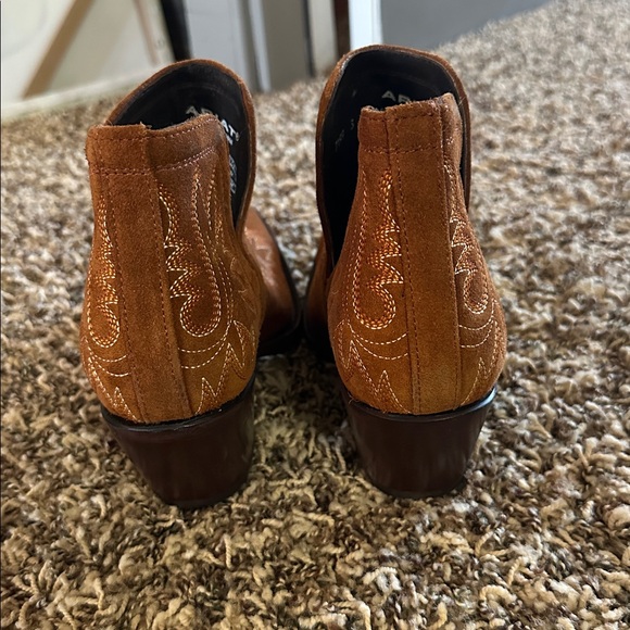 Ariat Brown Suede Ankle Boots - Picture 2 of 3